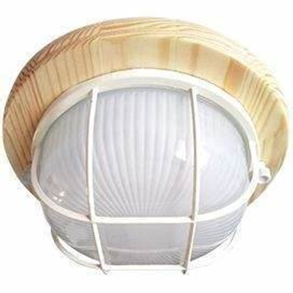 Светильник дерево Орех Круг 220x84 мат.GX53  IP65 НБО-03-60-021 TP53R2ECA Ecola