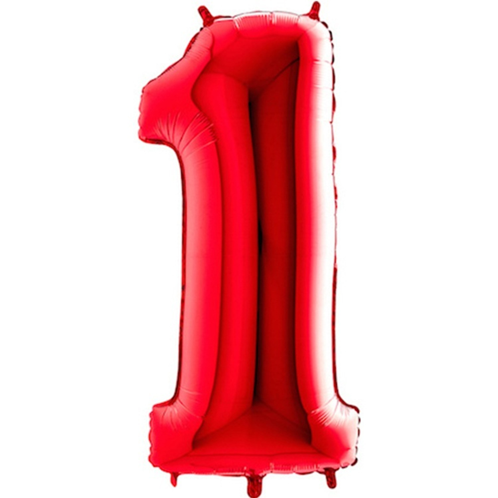 Шар ЦИФРА 1 Red 40" 102 см