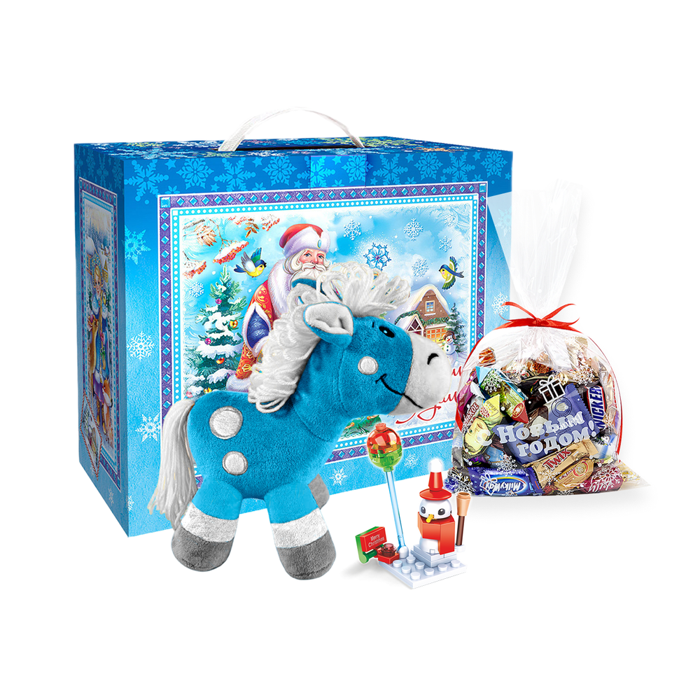 Детский новогодний подарок с символом года "Новогодний узор"