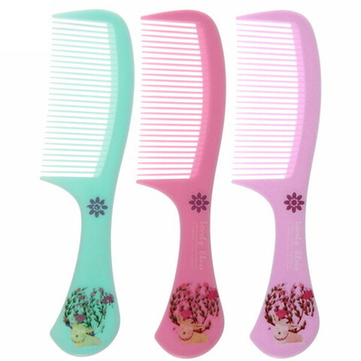 Расческа классическая с ручкой «Luxury hair- Сказочные цветы», микс 4 цвета, 21*5см