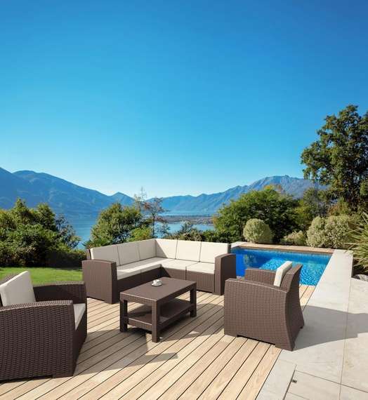 Уличное кресло Monaco Lounge, коричневое