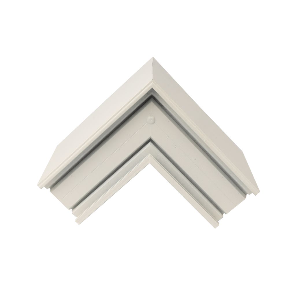 UBX-MS21-35 WHITE Коннектор для накладных магнитных шинопроводов. 35мм. Угловой. Горизонтальный. Белый. ТМ Uniel