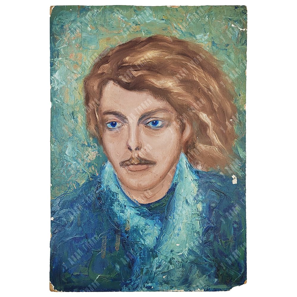 Лянглебен М. В. Портрет Сергея Есенина. Автолитография. 1964 г.