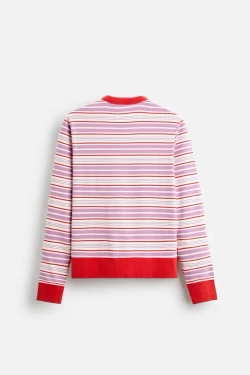 ZARA Х HARRY LAMBERT ФУТБОЛКА В ПОЛОСКУ, СИРЕНЕВЫЙ/БЕЛЫЙ