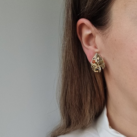 Клипсы листики от Oscar de la Renta