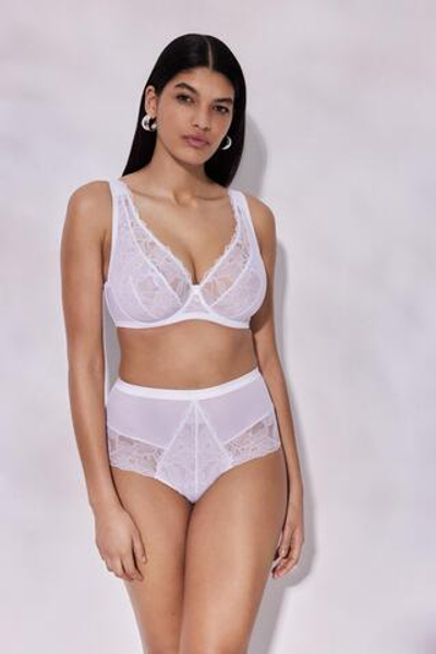 Белый бюстгальтер-бралетт на косточках Glow (Размер: 100D) (Цвет: белый)