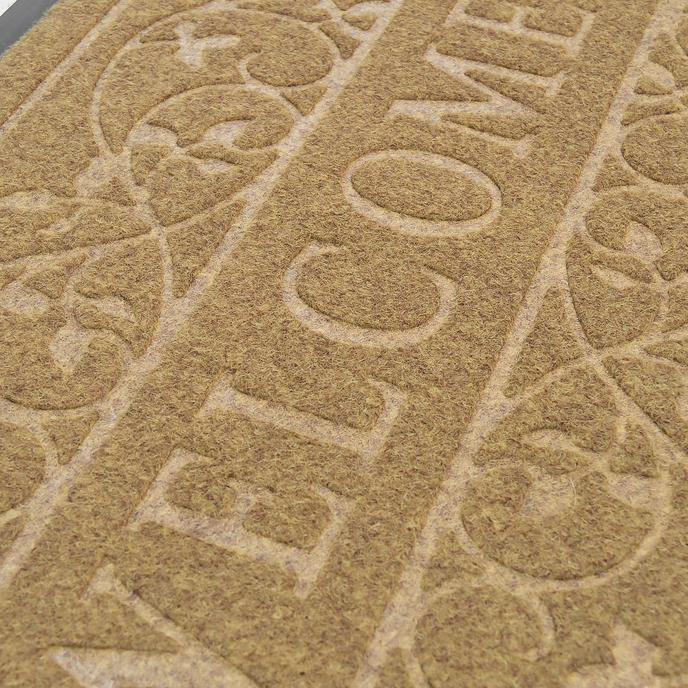 Коврик влаговпитывающий ворсовый 50*80см "Welcome", коричневый