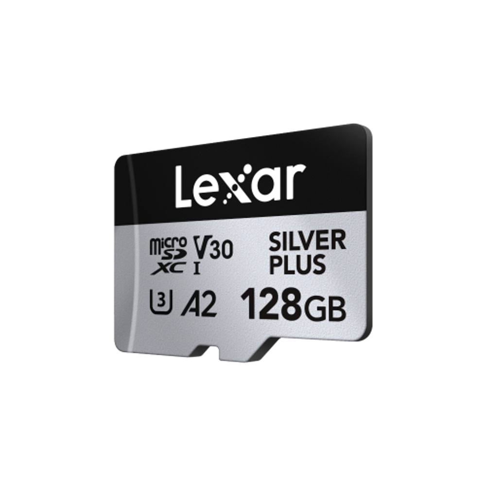 Карта памяти Lexar Professional SILVER PLUS microSDXC 128GB UHS-I U3 V30 C10 A2, R/W 205/150 МБ/с