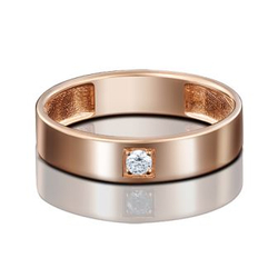 Кольцо из золота с фианитами