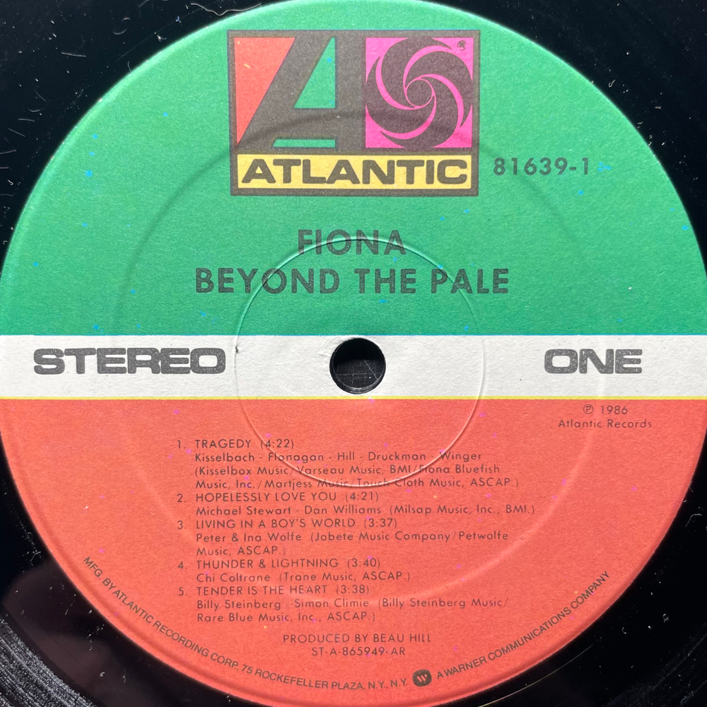 Fiona ‎– Beyond The Pale (США 1986г.)