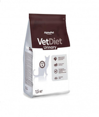 AlphaPet Vet Diet 1,5кг сухой при заболеваниях нижних отделов мочевыводящих путей для кошек
