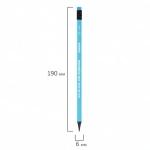 Набор карандашей чернографитных с мемной надписью FUNNY NOTES CLRD, 6 штук, HB, с ластиком