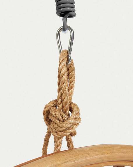 Подвесное кресло Ekaterina из ротанга с темно-серой ножкой