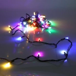 Гирлянда для дома НИТЬ «Хрусталь» 8 м 50 ламп LED, черный пров,IP-40. 8 режимов, Мультицвет (возможность соединения)