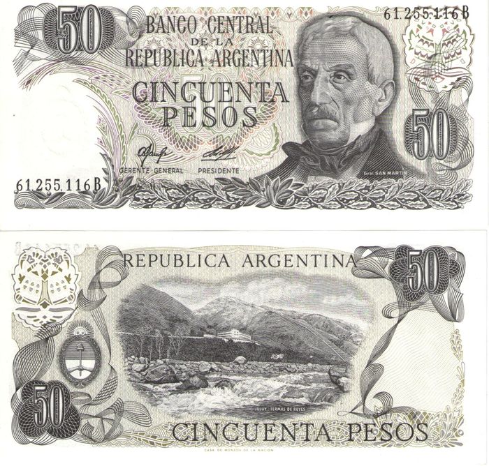50 песо 1976-1978 Аргентина