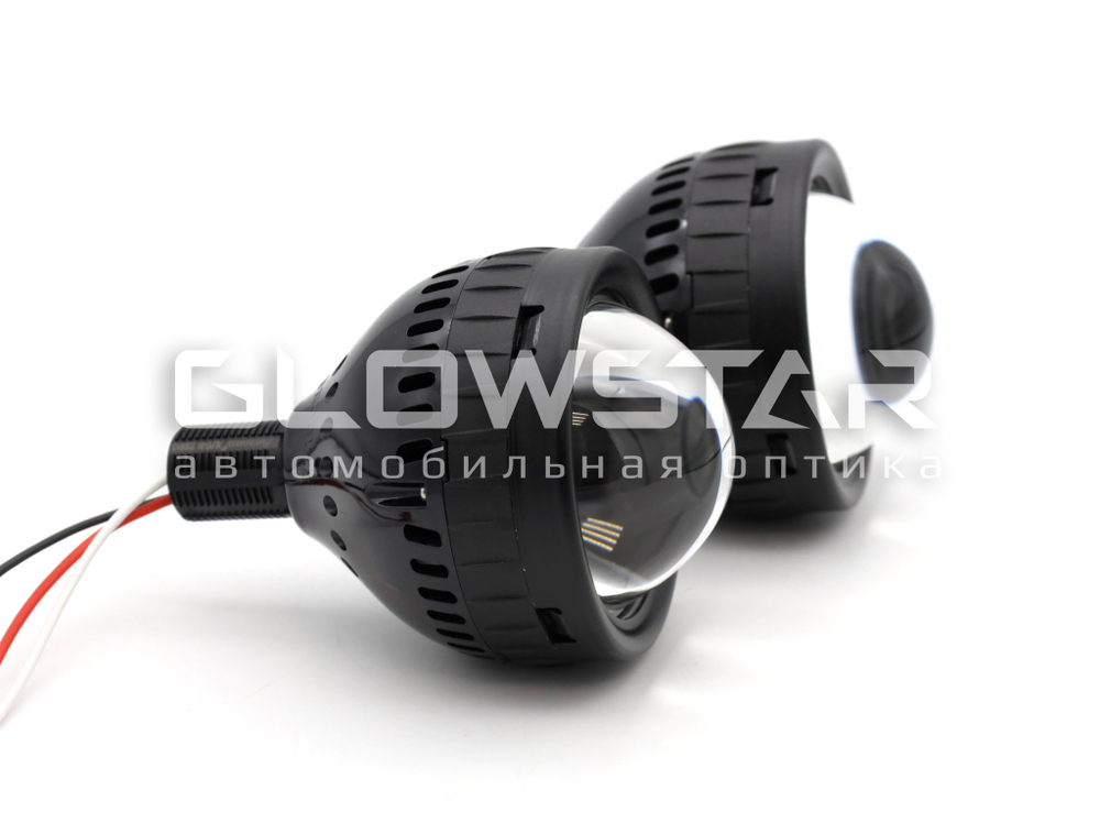 Светодиодные модули LED Aozoom S40 Laser Chip (ALPD-04 PRO) дальнего света с DRL, под маски 3.0 дюйма, крепеж H7/H4, 21Вт (комплект, 2шт)