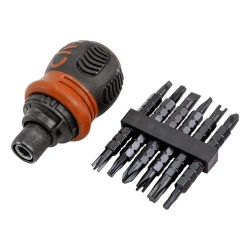 Отвертка реверсивная в комплекте с битами, набор FORSTIME FT-32807MR