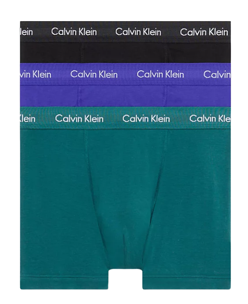 Боксерки теннисные Calvin Klein Cotton Stretch Trunk 3P - spectrum blue/black/atlantic deep