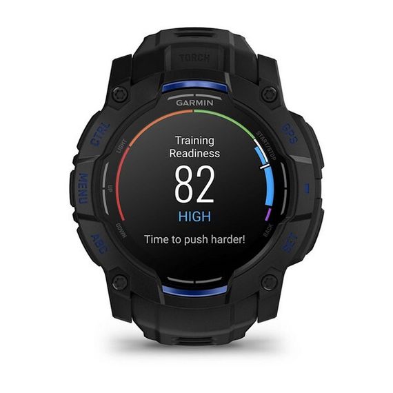 Умные часы Garmin Instinct 3 Amoled 50 mm Black with Black/Bolt Blue Band (010-03020-03)