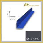 Аквилон для откоса металлический RALL 7024-Графитовый серый 0,45мм 2м