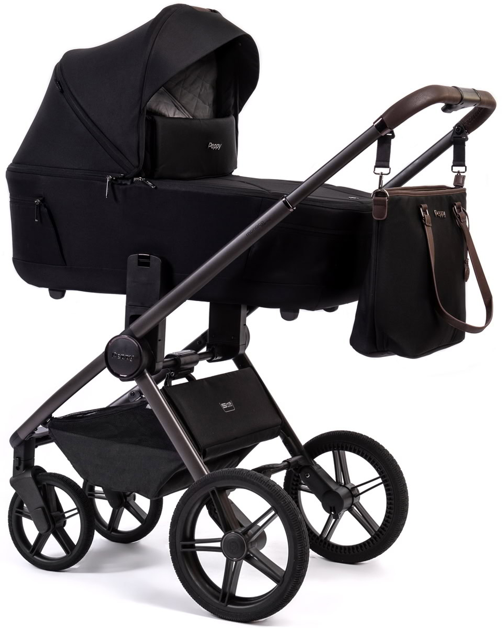 Детская коляска Peppy Monaco Thermo 3 в 1 с автокреслом Verona Beige Black