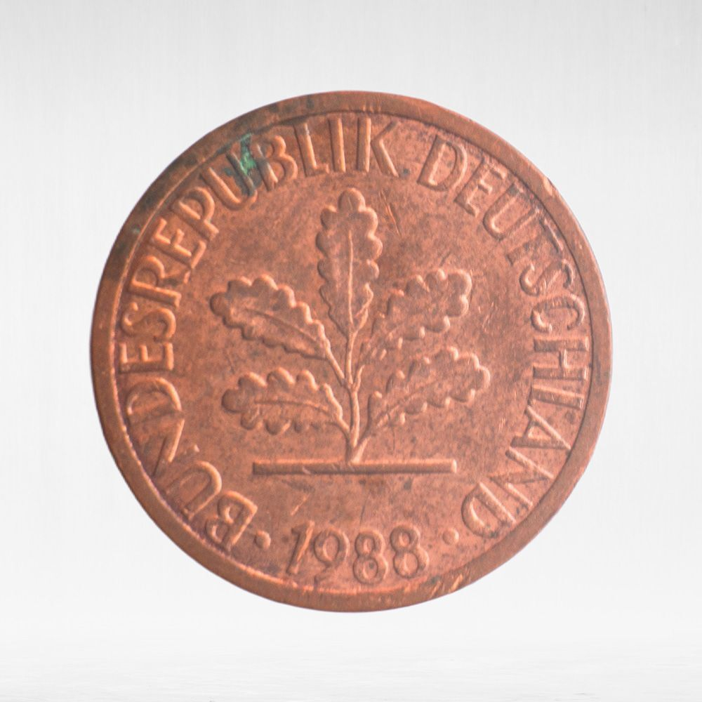 Germany, 1 Pfennig, 1988, (Karlsruhe Mint - "G"), VF