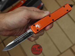 Нож Microtech Ultratech S/E - оранжевая рукоять, стандартный черный клинок RK-364