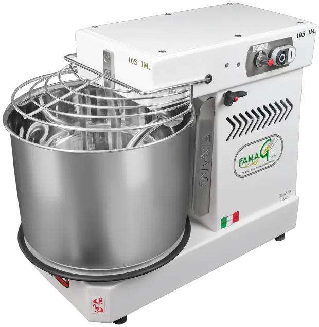 Тестомес спиральный на 10 кг, 10 скоростей, откидной верх