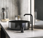 Стакан Gessi 316, настольный, ⌀75х126 мм, цвет White/Black Metal Brushed PVD