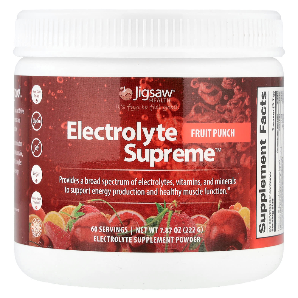 Jigsaw Health, Electrolyte Supreme ™, фруктовый пунш, 222 г (7,87 унции)