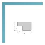 Фоторамка 15х21 см голубая, без фактуры, арт. 1521.746767