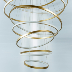 736483 Люстра ROTONDA 293W LED 8471LM 120G ЗОЛОТО 3000K