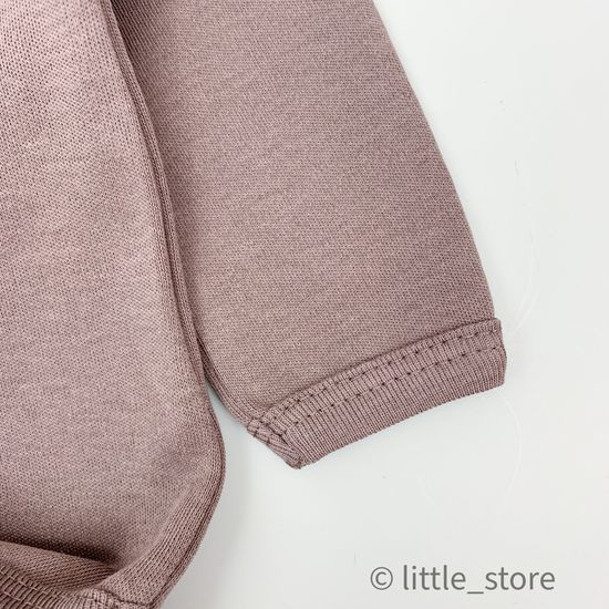 Боди хлопковое Basic Какао с длинным рукавом