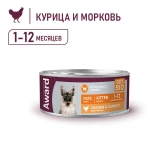 AWARD Влажный корм для котят, паштет из курицы с морковью, 100 г