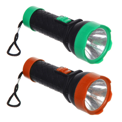 Фонарь ручной 1 режим, 1LED, 1*AA, микс 3 цвета, 2019