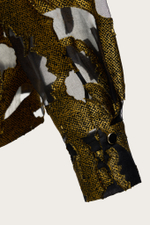 БЛУЗА ИЗ ЧЕРНОЙ ОРГАНЗЫ С ВЫШИВКОЙ