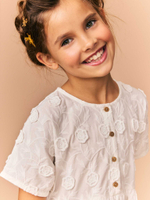 Платье с вышивкой для девочки Next E47-984, Молочный