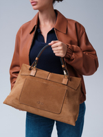 Замшевая сумка сэтчел Colette DBR 31349 светло-коричневый