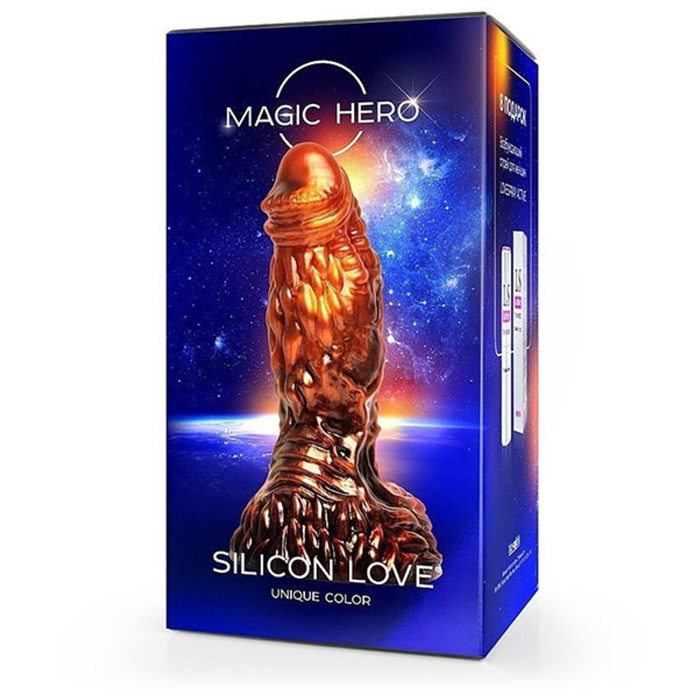 Фантазийный фаллоимитатор цвета бронзы 22см Bior Toys Magic Hero MH-13034