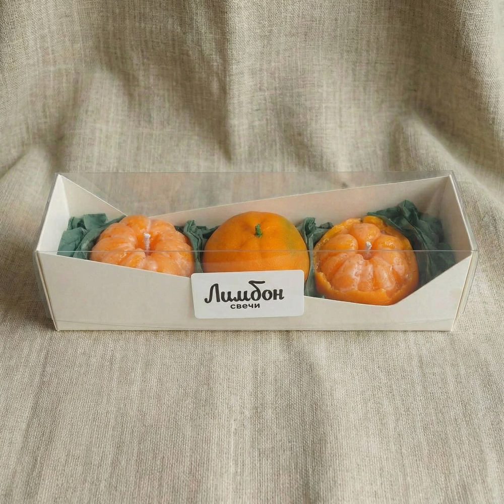 Набор "Свечи-мандарины", 3 шт.