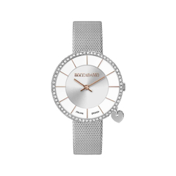 Часы Boccadamo Mya33 Silver White MX008 BW/S  с минеральным стеклом, кристаллами Swarovski