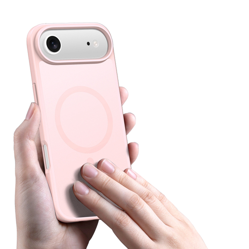 Матовый противоударный чехол светло-розового цвета с MagSafe для iPhone Air, серия Yind Series от Dux Ducis