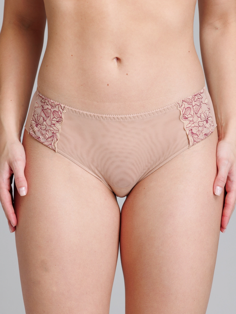 Трусы Zebra бикини (скин/бургундия)