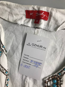 Жакет Derhy летний льняной, маркировка М, визуально на 46 размер