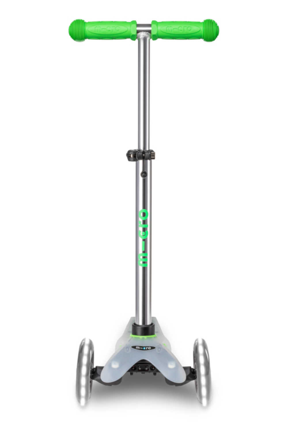 Самокат Mini Micro Deluxe Flux LED неоновый зеленый