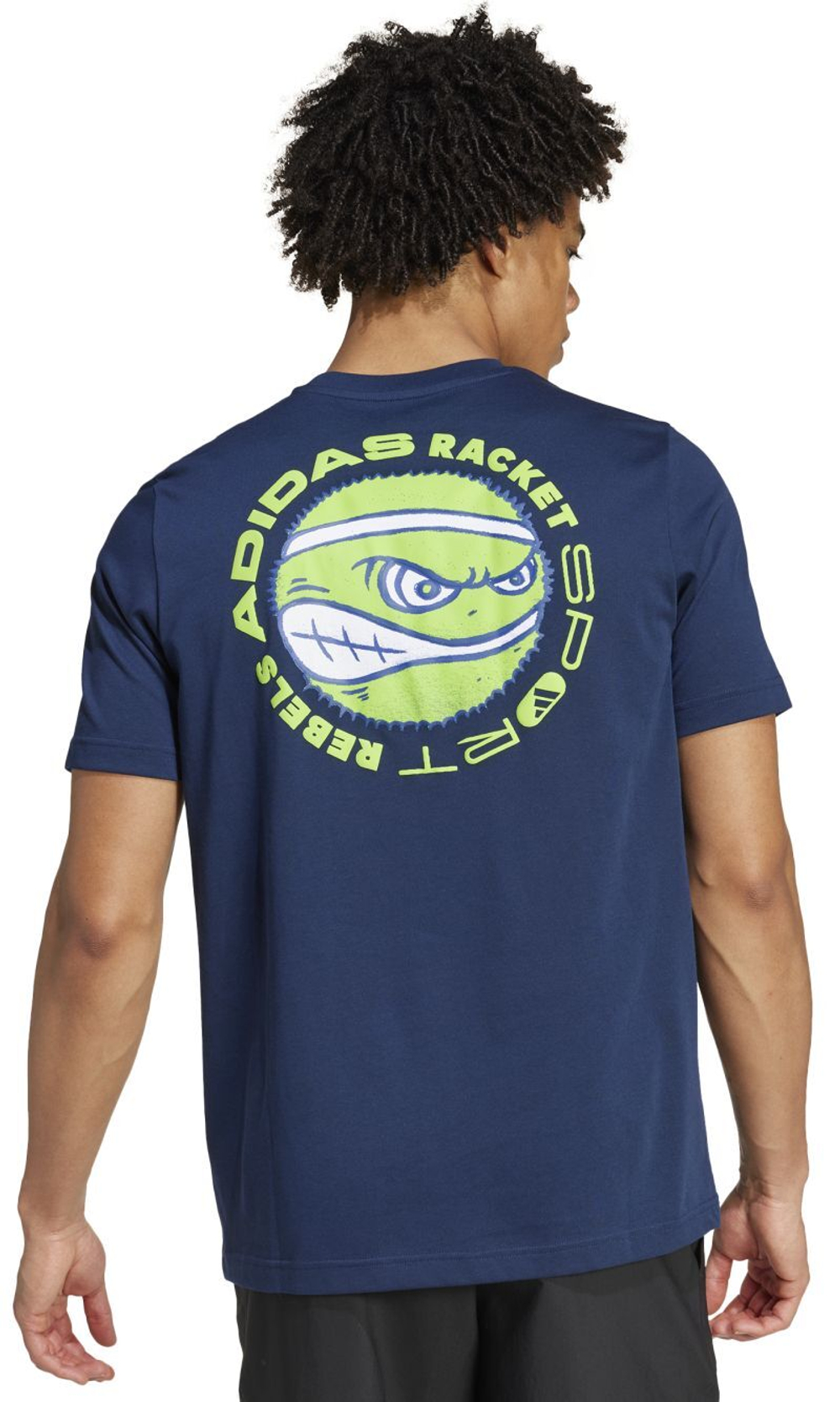 Мужская теннисная футболка Adidas Racket Sport Rebels Graphic - небесный