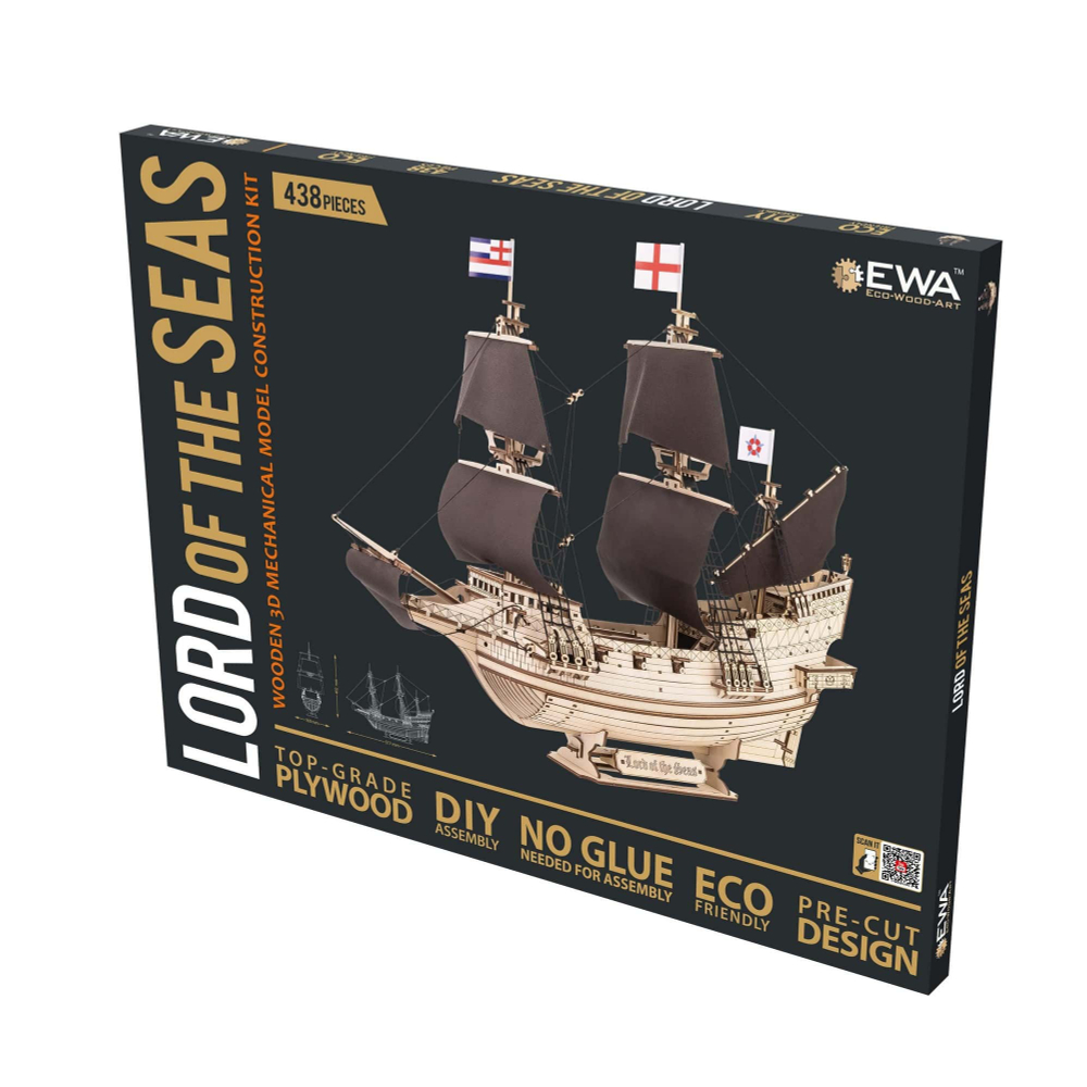 Деревянный конструктор Корабль Владыка Морей (EWA)