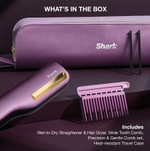 Shark SilkiPro Straight HT401UKPU выпрямитель для волос, фен-стайлер 2-в-1 Wet-to-Dry, профессиональный прибор для укладки волос, керамический выпрямитель