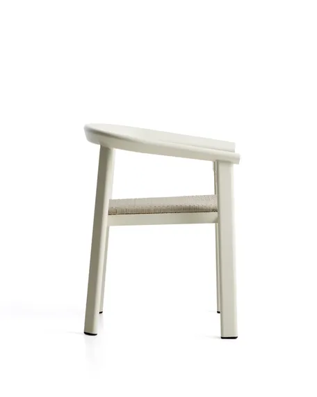 Уличный стул Erice из алюминия и шнура цвета экрю
