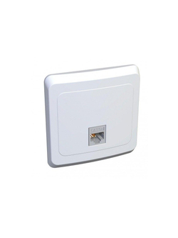 Розетка компьютерная 1-м СП Этюд RJ45 кат.5E бел. SE KOMC-001B